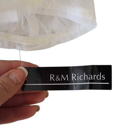 R&M Richards White Sequin Lattice Godet Gown 14W NWT's "Downton Abbey" - Picture 11 of 17